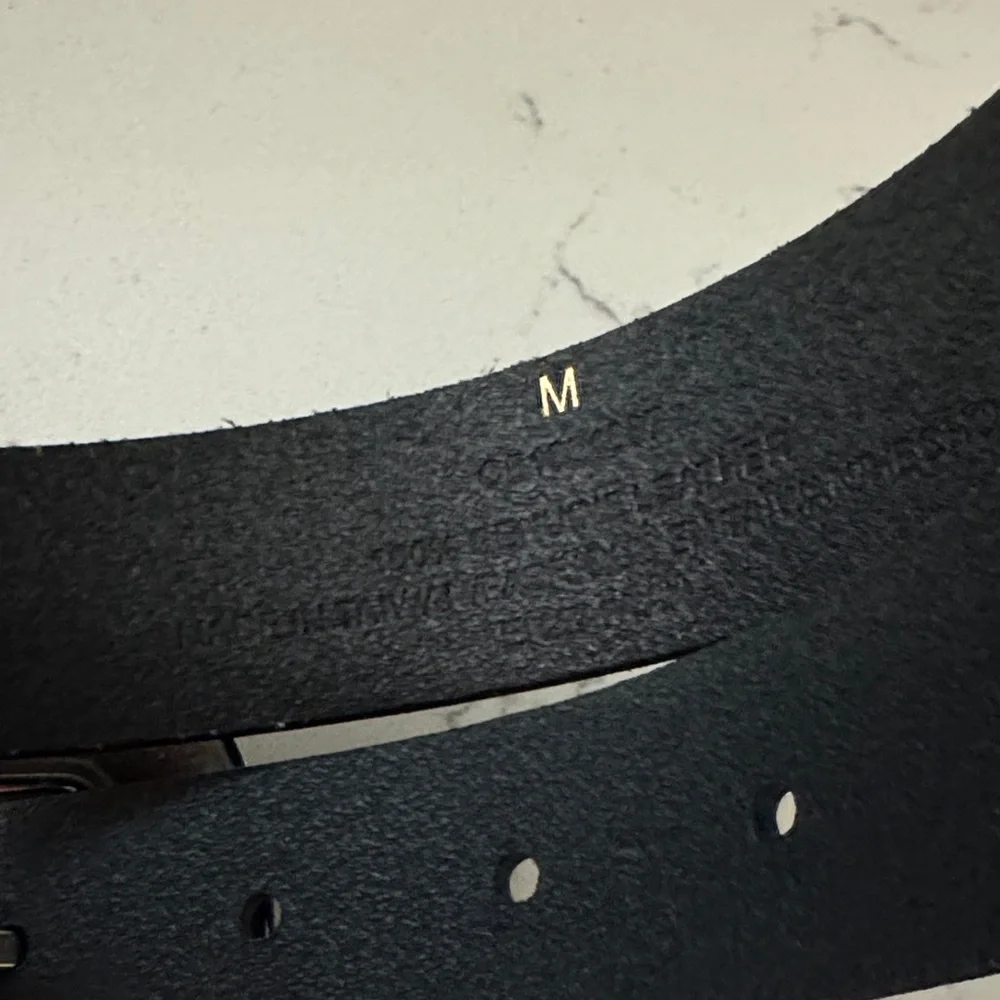 Anthropologie Black Belt with Silver Buckle - Picture 3 of 3